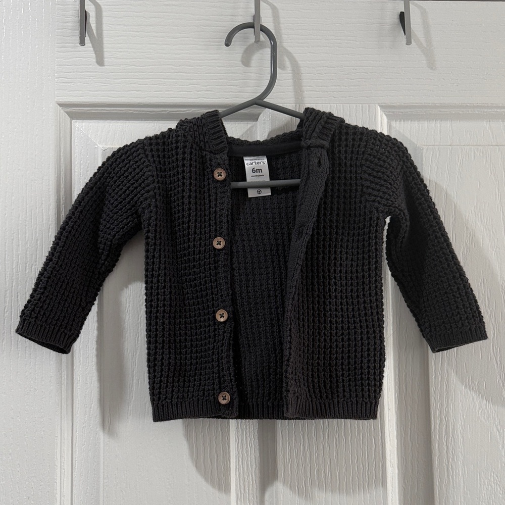 Carter's baby Knit Sweater with hoodie features cute little bear ears